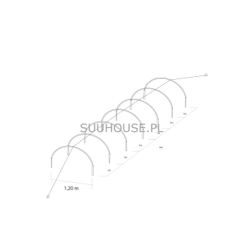 Fólia alagút MINI C6 [7,2 m2] 6 x 1,2 x 0,6 m